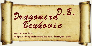 Dragomira Beuković vizit kartica